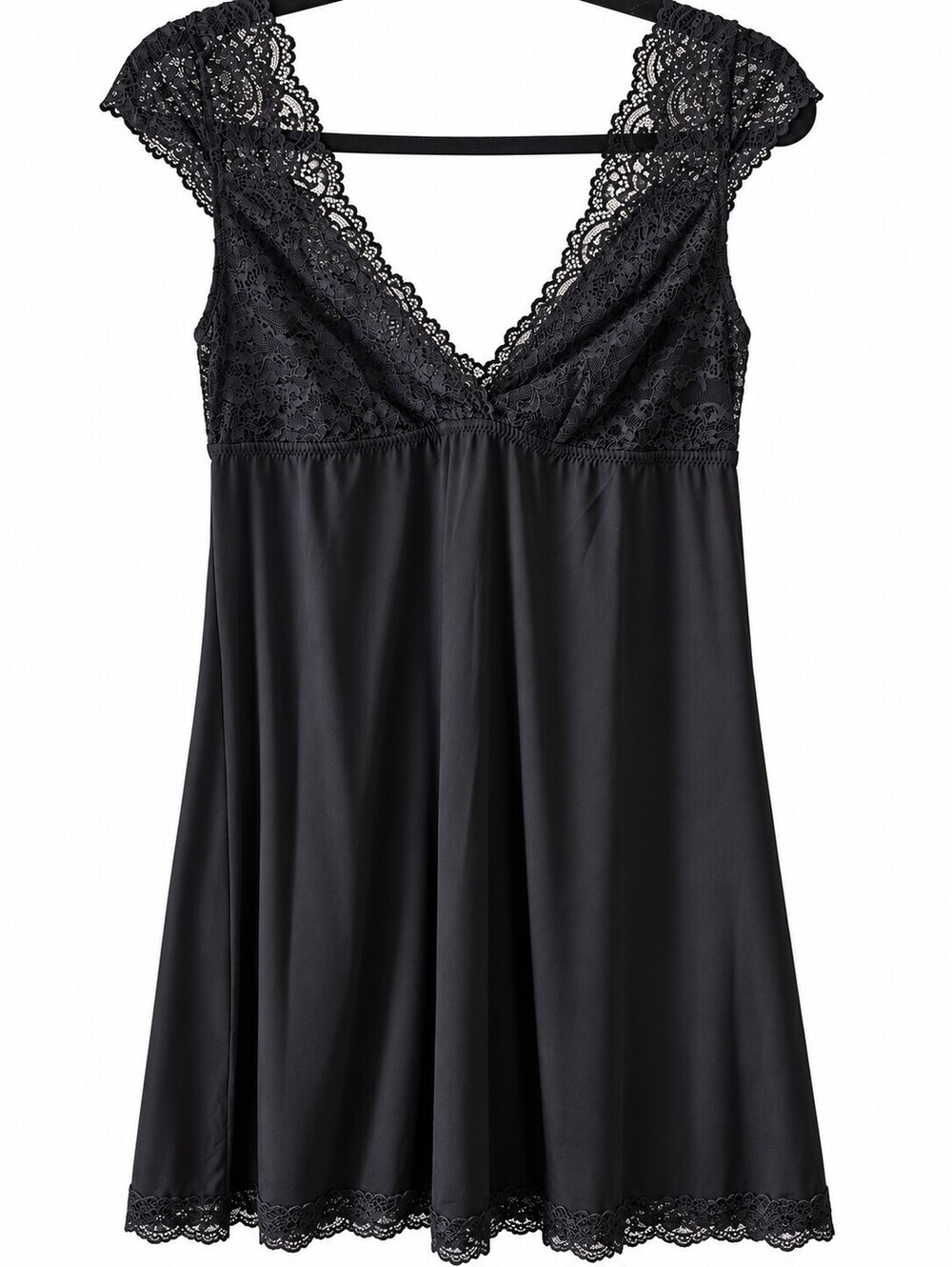 ADORE ME Black Lace Nightdress Medium